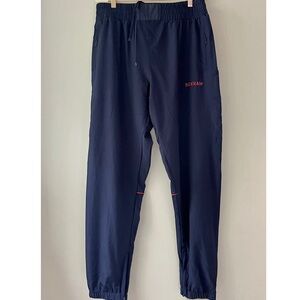 Boxraw | Navy Blue and Red Smart Tec Ankle Zip Performance Joggers Boxing